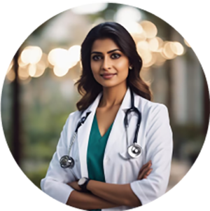 Testimonial photo of Khushi, a satisfied client sharing positive feedback about compassionate senior care services